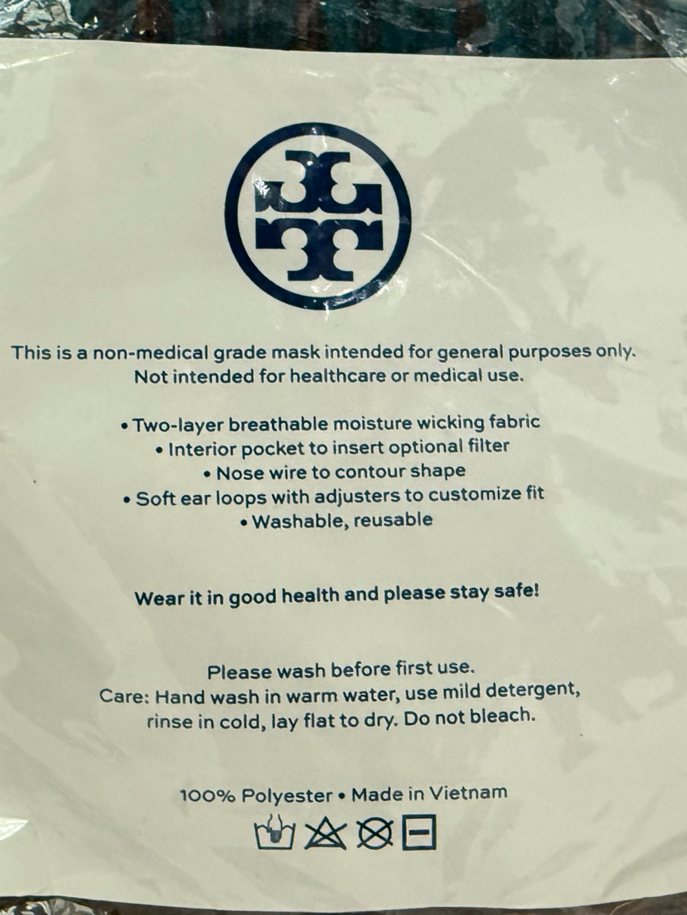 Tory Burch Face Mask - Picture 2 of 2